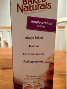 Side of a pretzel box